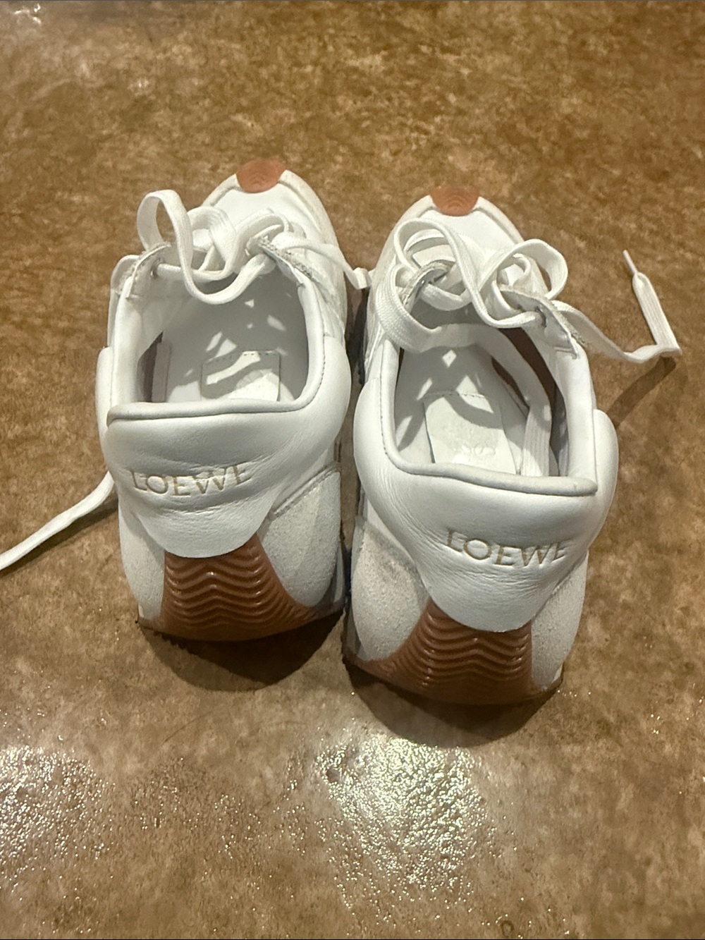 Loewe White Sneakers with Gum Toe Accent - Picture 3 of 7